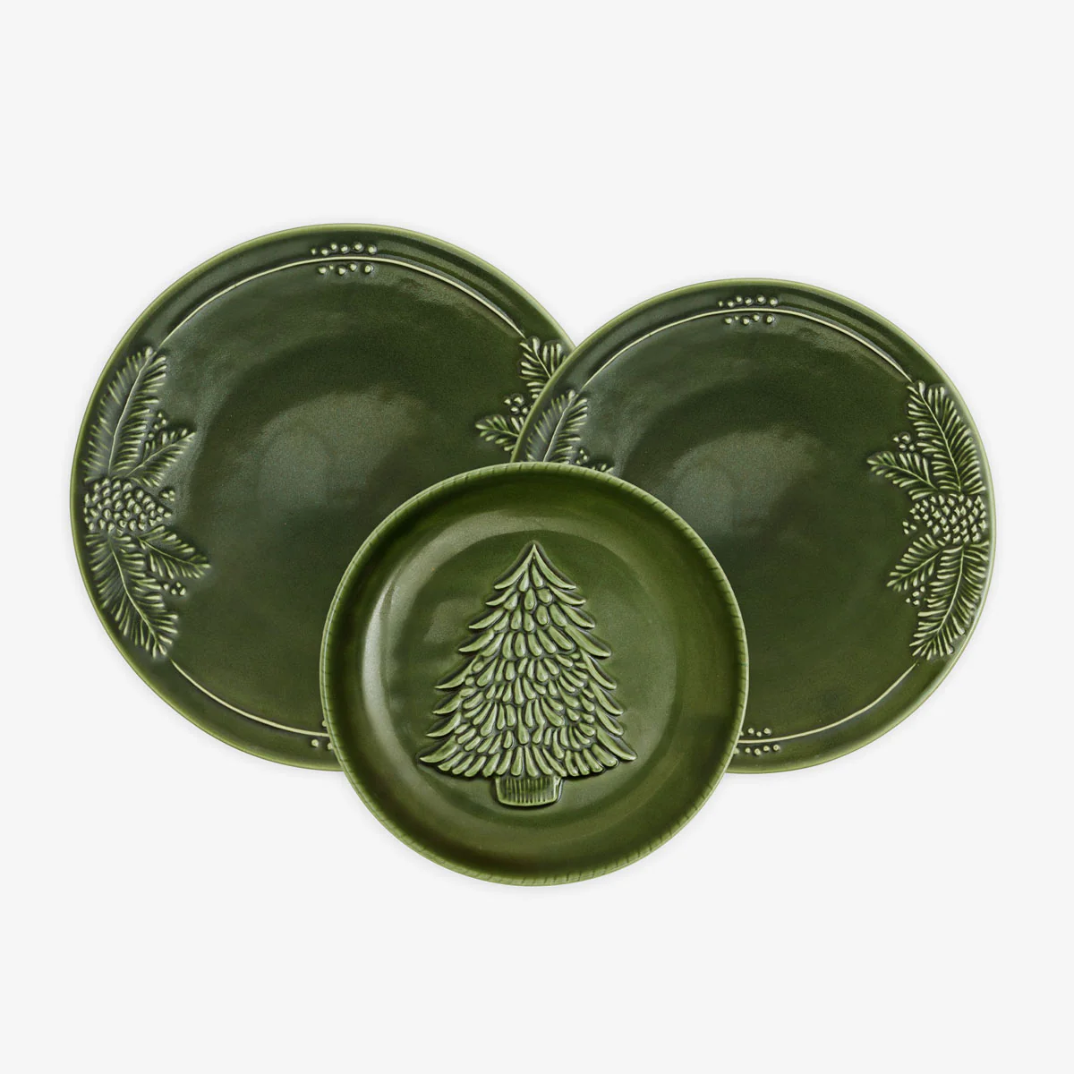 Pinecone & Christmas Tree Green Dinnerware