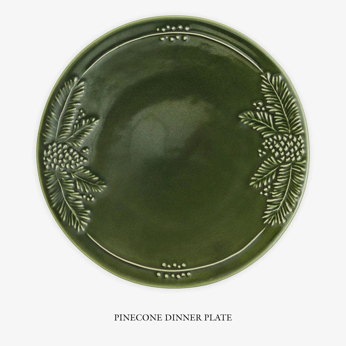 Pinecone & Christmas Tree Green Dinnerware - Image 3