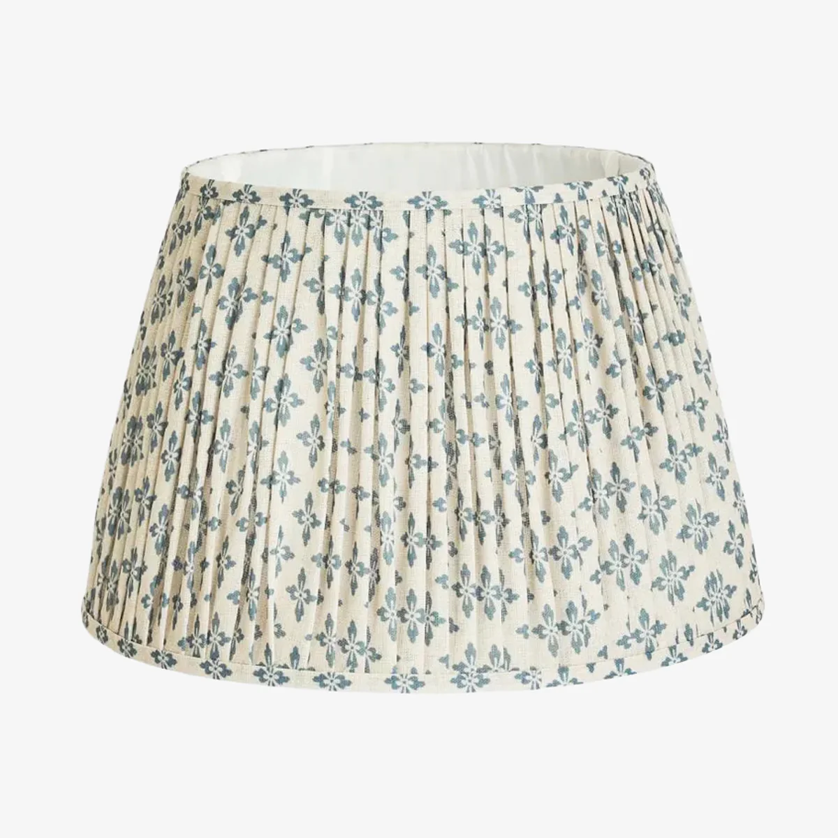 Pleated Blue & White Lamp Shade
