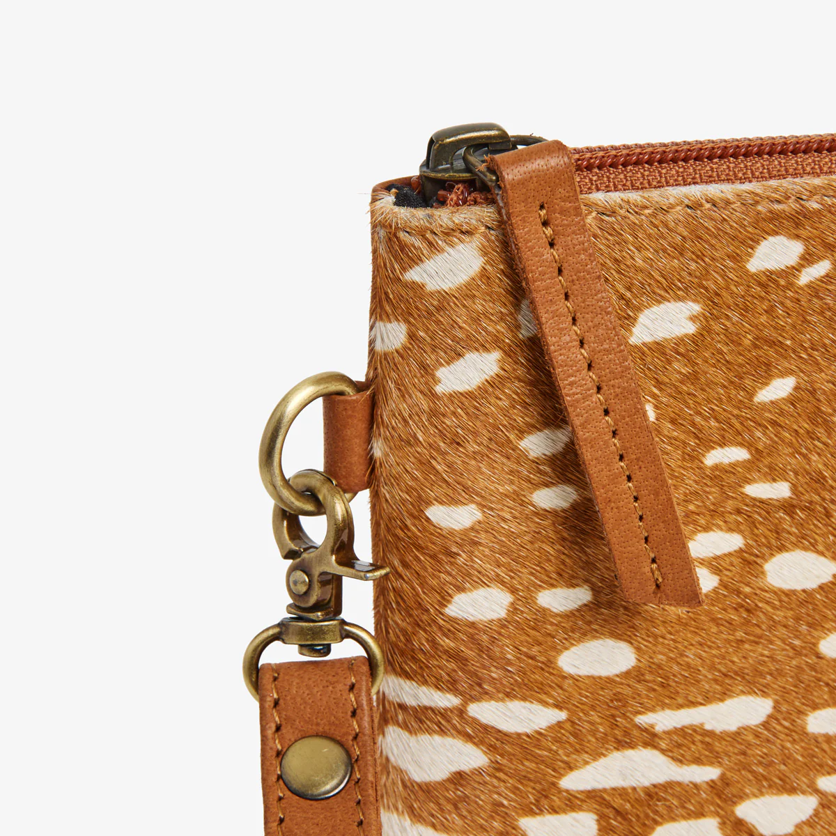 Printed Cowhide Clutch Bag (Deer) - Image 4