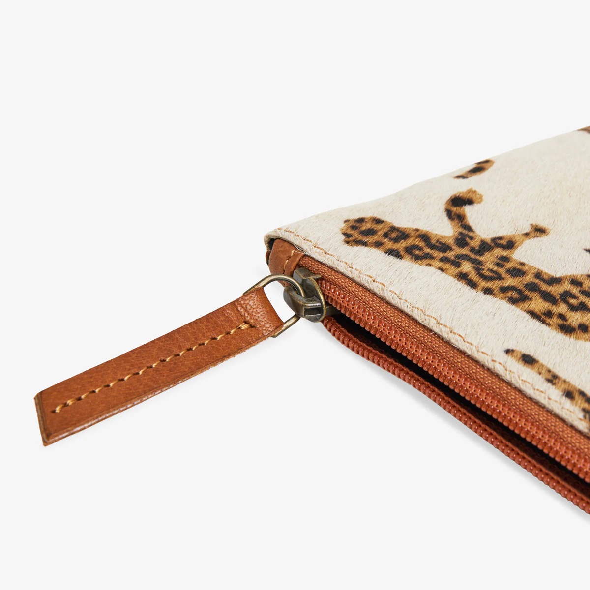Printed Cowhide Clutch Bag (Leopard) - Image 5