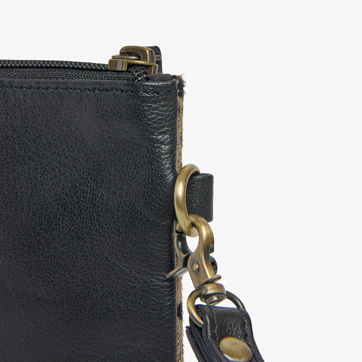 Printed Cowhide Clutch Bag (Pebble) - Image 6