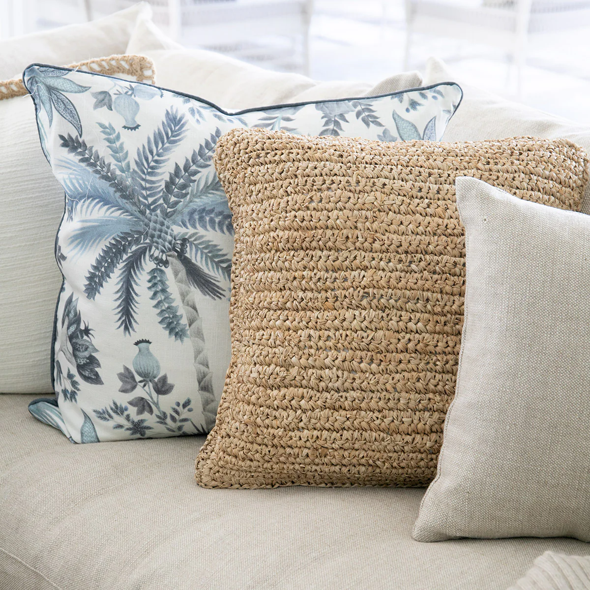 Raffia Cushion Cover - Image 2