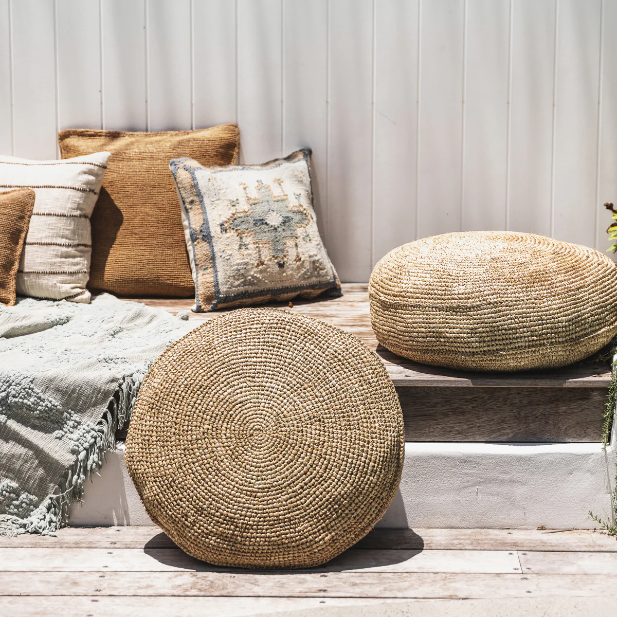 Raffia Cushion (Round) - Image 3