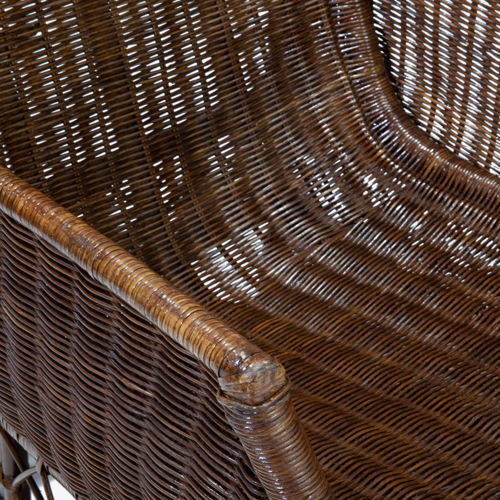 Rattan Armchair Brown - Image 3