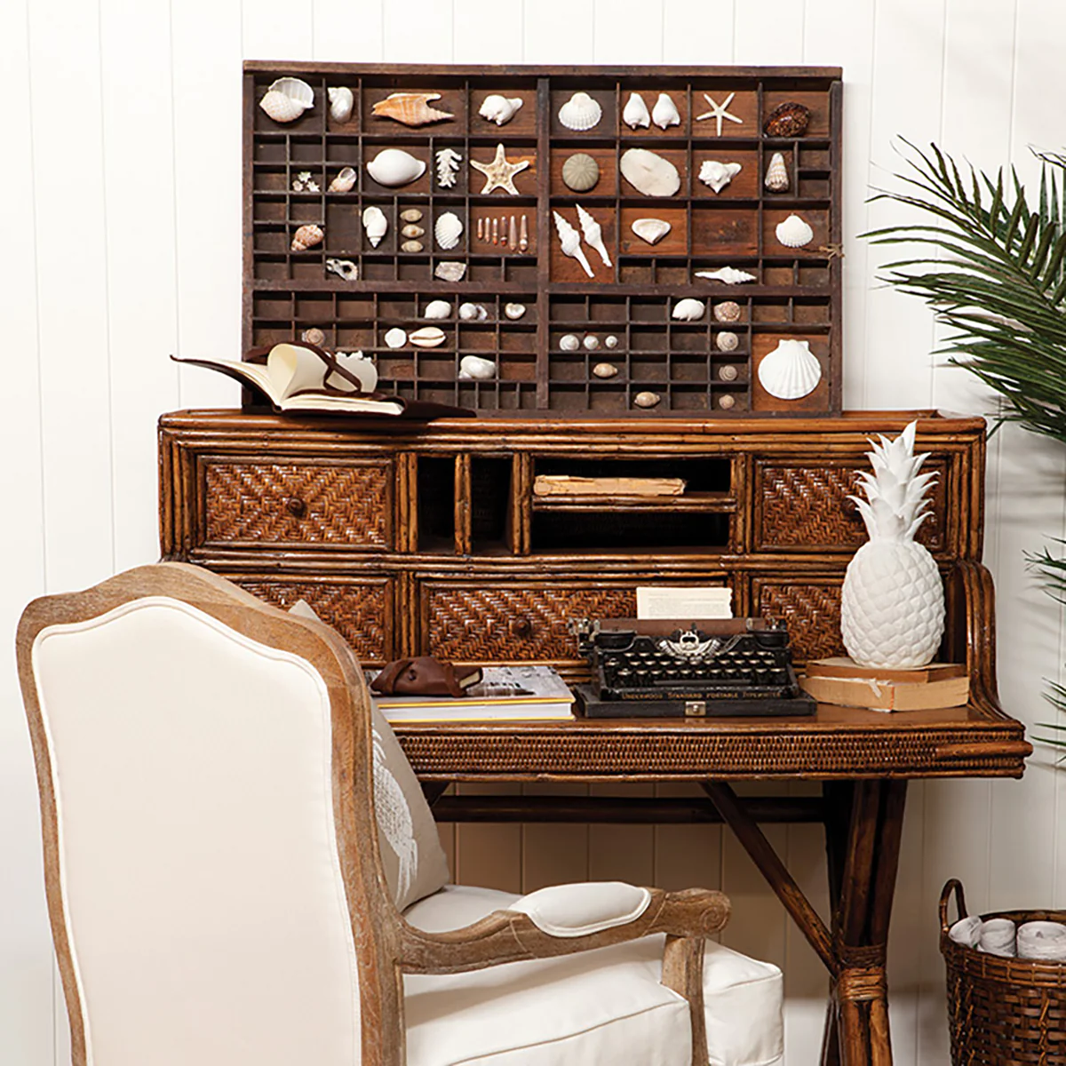 Rattan Bahamas Desk Brown - Image 4