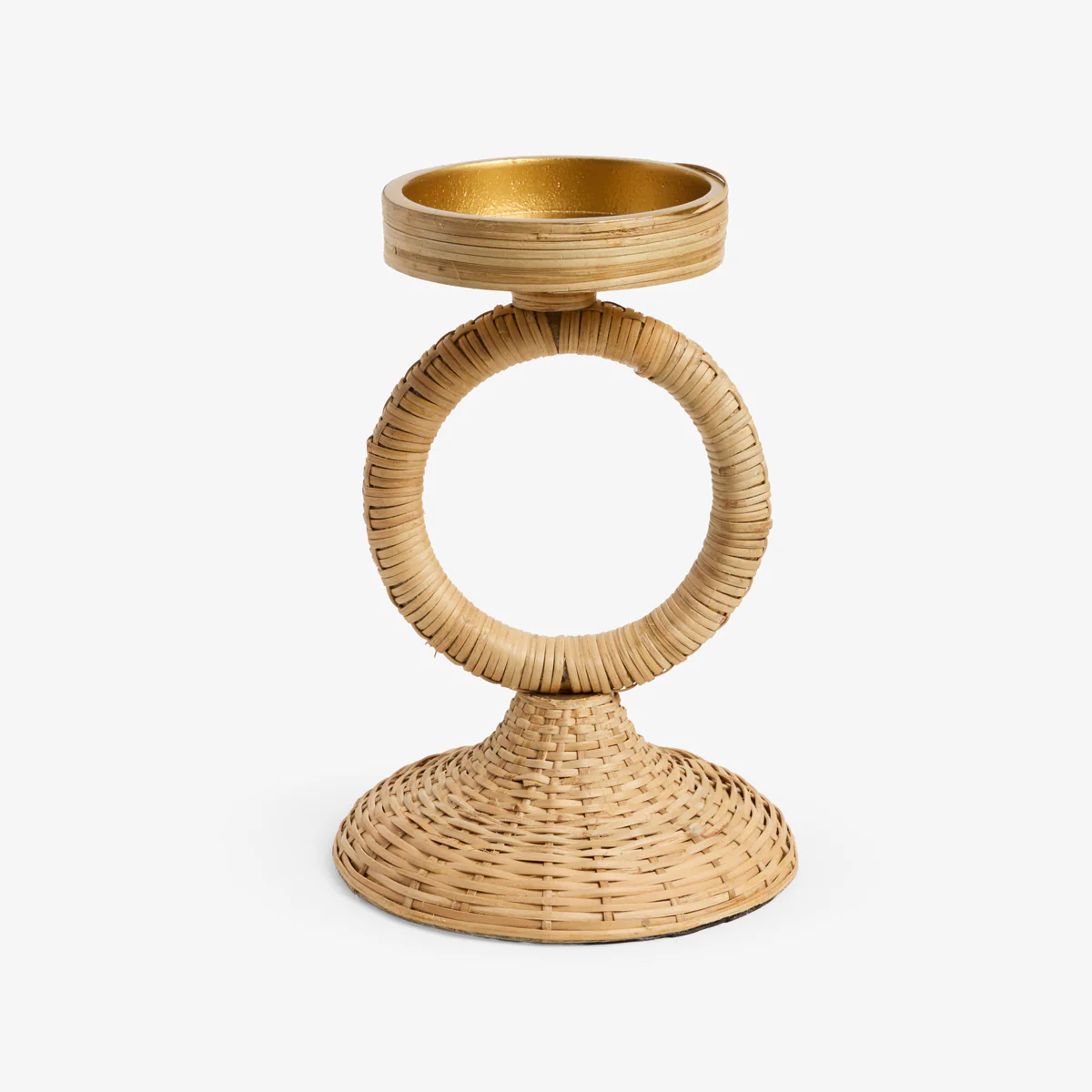 Rattan Candle Holders (Gold) - Image 4