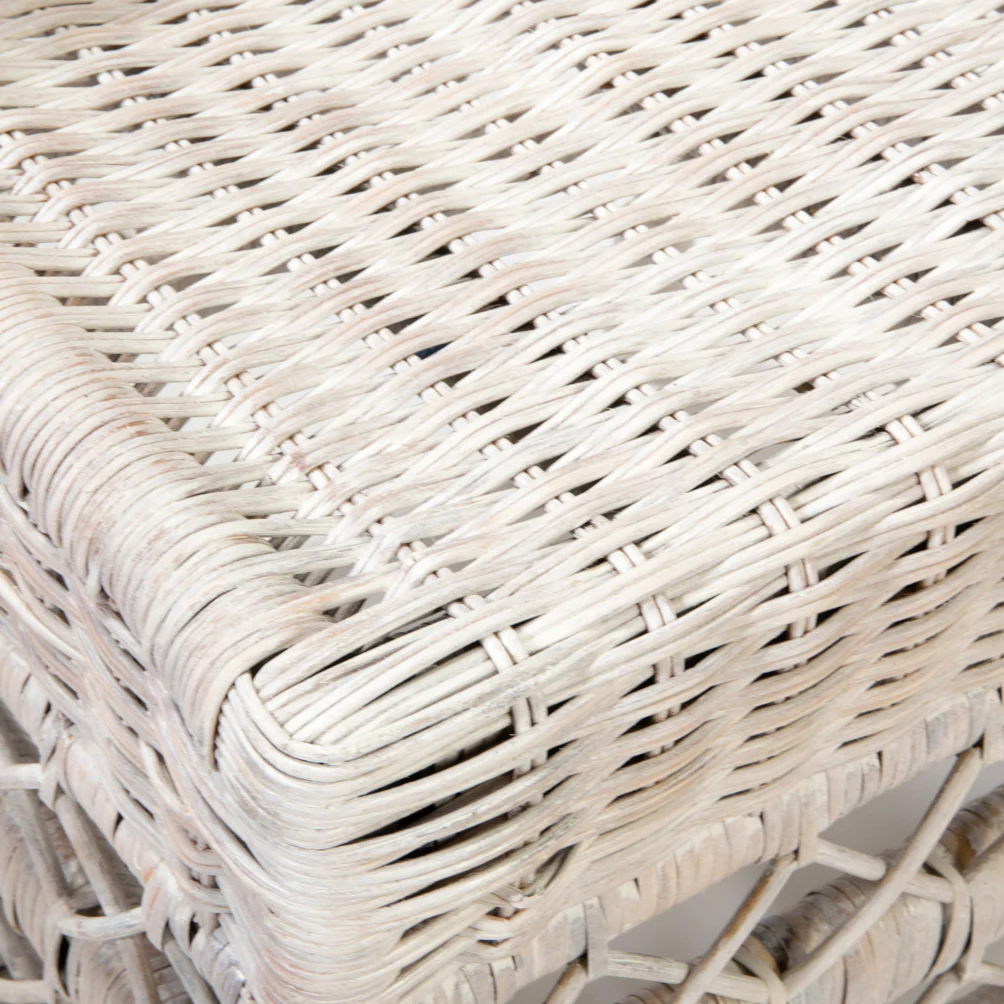 Rattan Dining Chair (White Washed) - Image 6