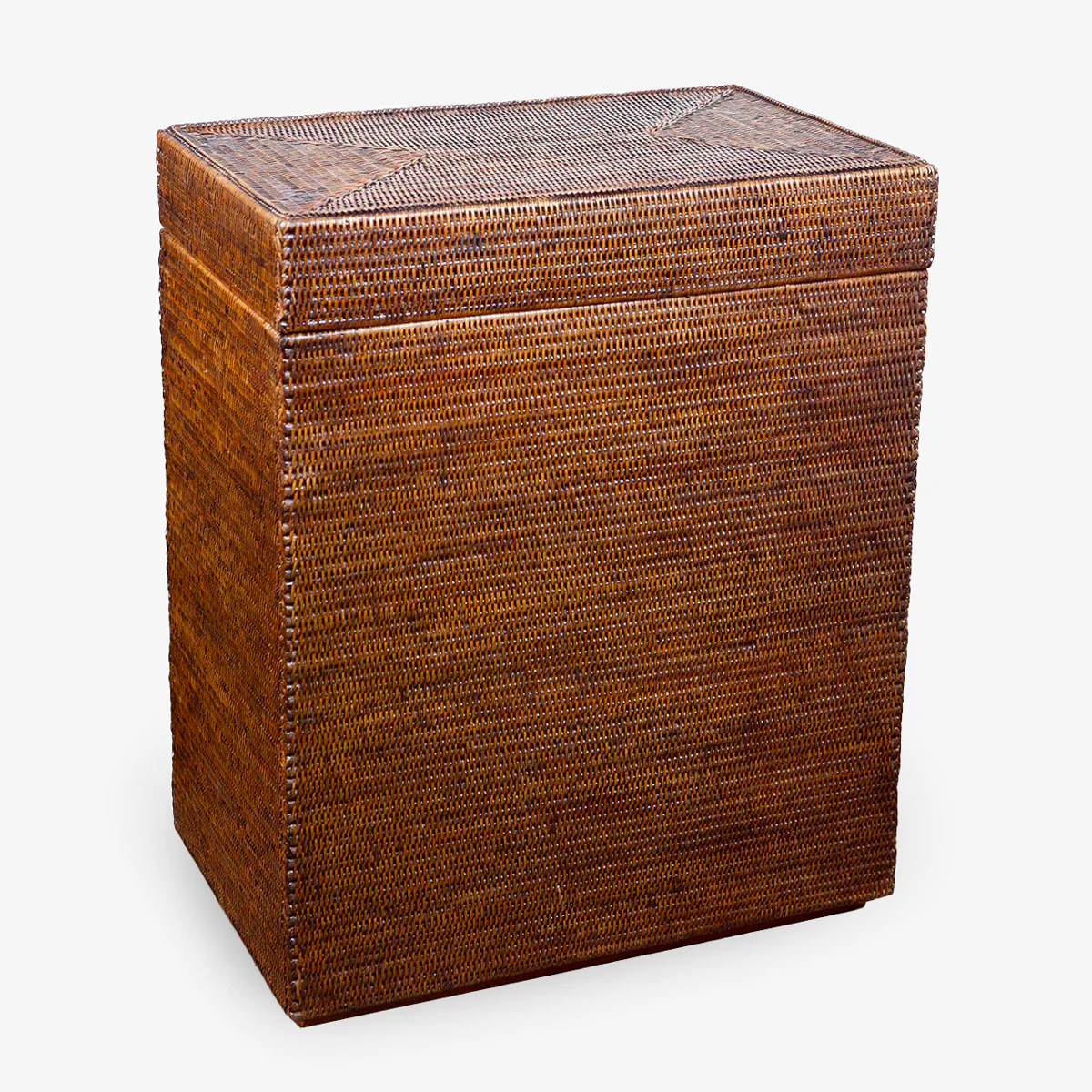 Rattan EMB Laundry Chest Brown