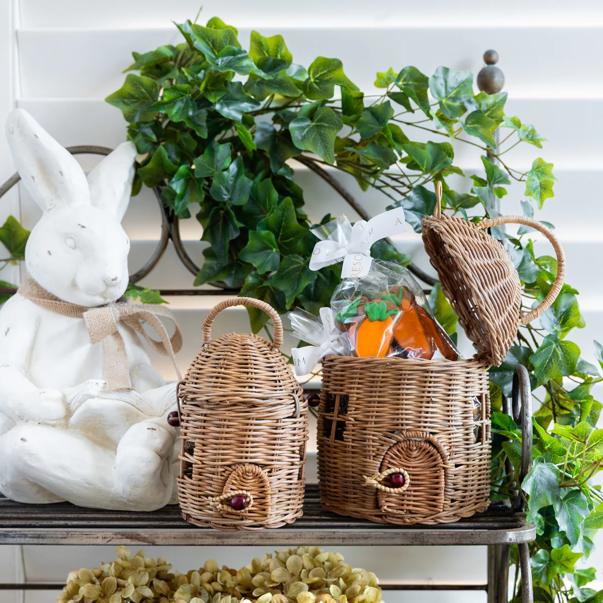 Rattan House Basket With Lid - Image 2
