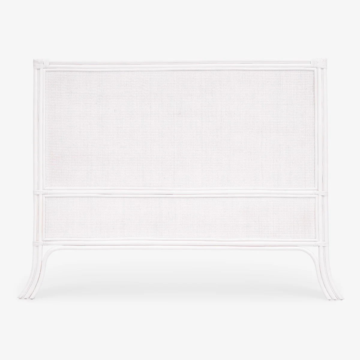 Rattan Indies Bedhead White Custom Lauren Duck Egg Blue Panels - Image 2