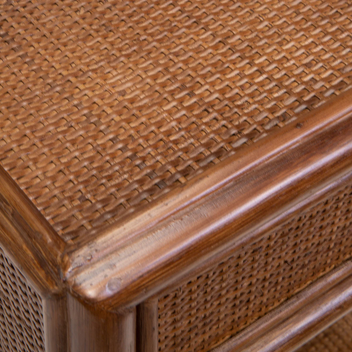 Rattan Indies Bedside Table Brown - Image 3