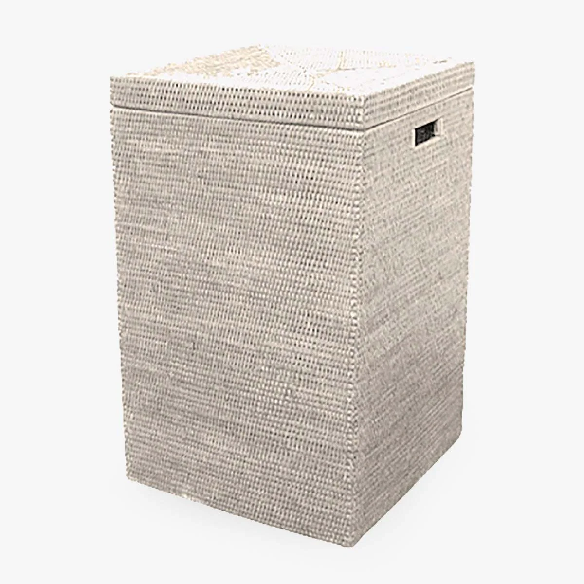 Rattan London Laundry Hamper (White Washed)