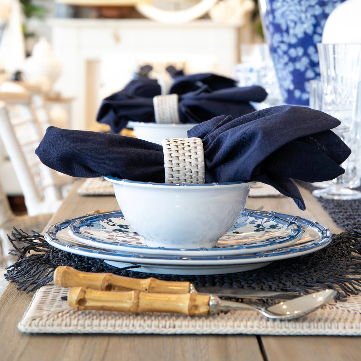 Rattan Napkin Ring (White Washed) - Image 3