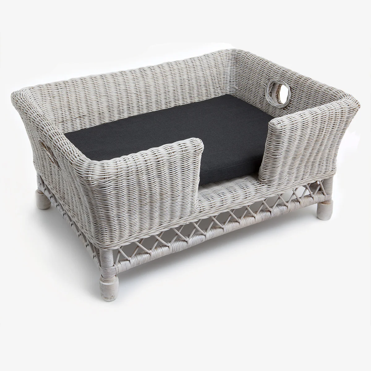 Rattan Pet Beds (White Washed)