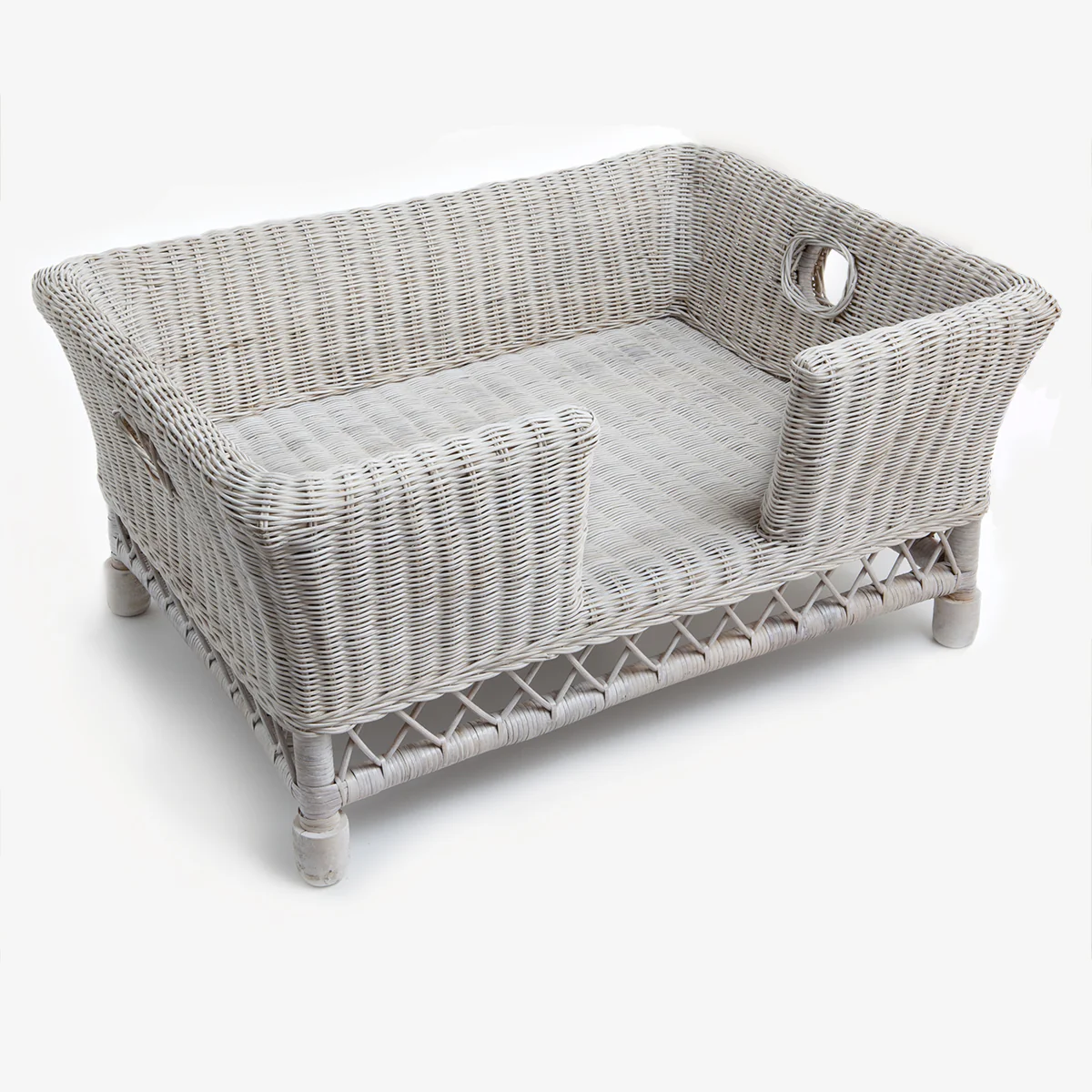 Rattan Pet Beds (White Washed) - Image 4