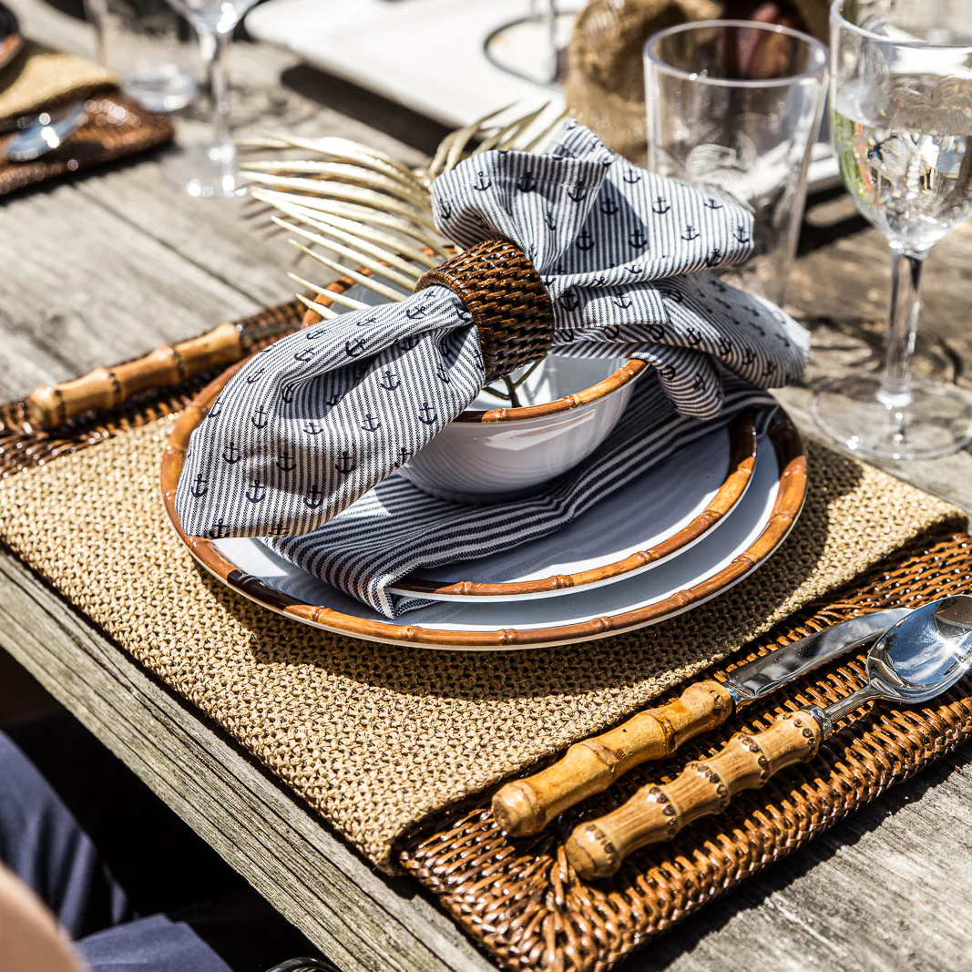 Rattan Rectangular Placemat (Brown) - Image 3