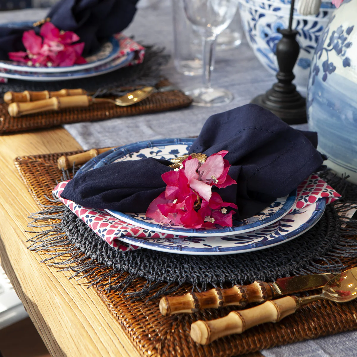 Rattan Rectangular Placemat (Brown) - Image 5
