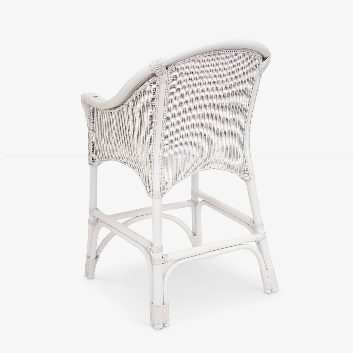 Rattan Rangoon Counter Stool White - Image 3