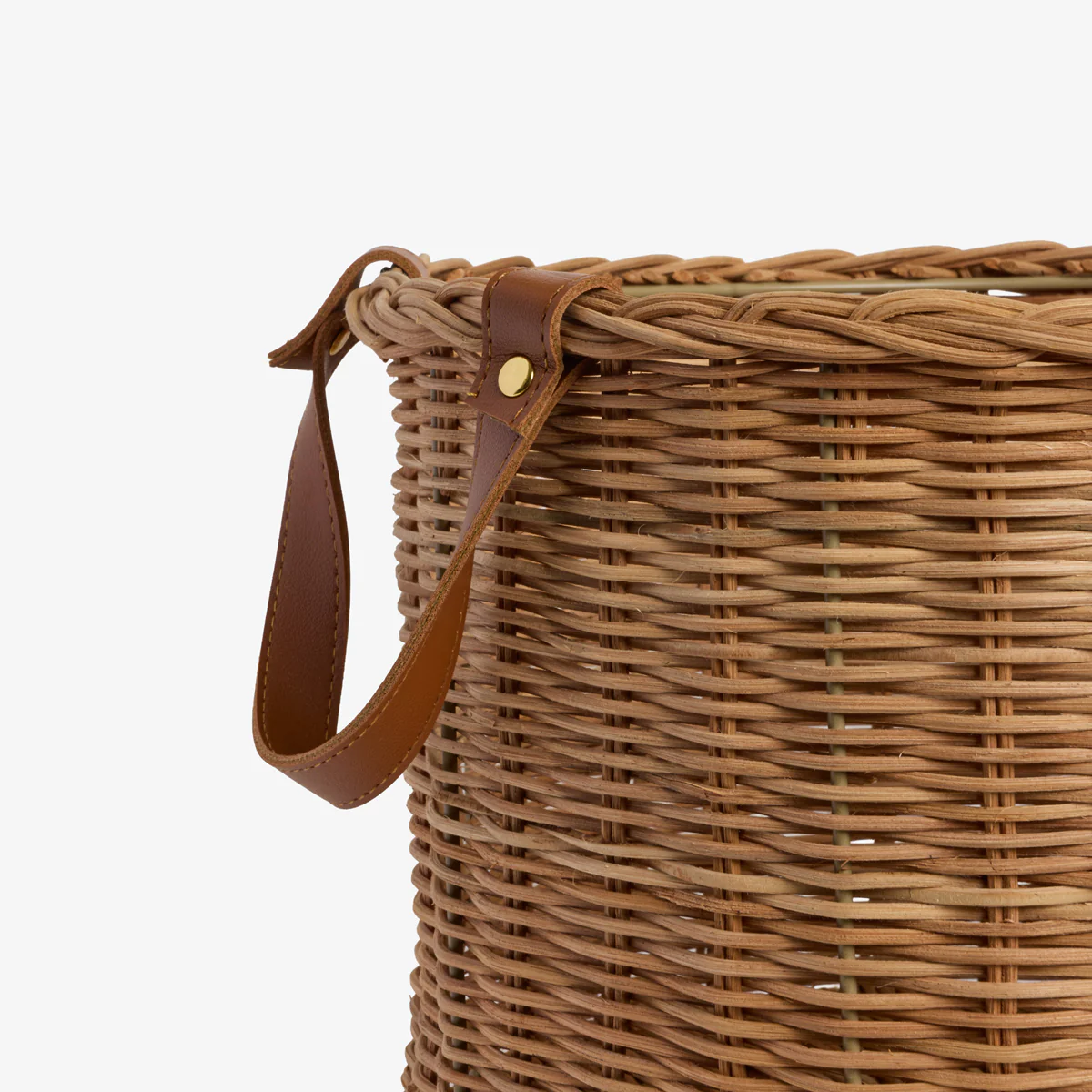 Rattan Round Basket With Handles - Image 2