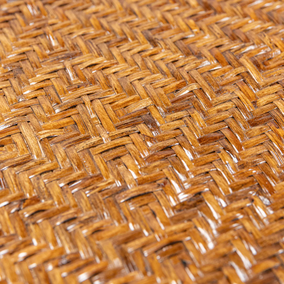 Rattan Round Side Table (Brown) - Image 4