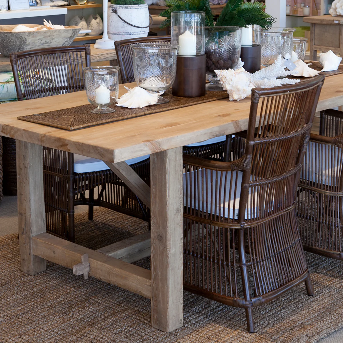 Rattan Table Runner Brown - Image 4
