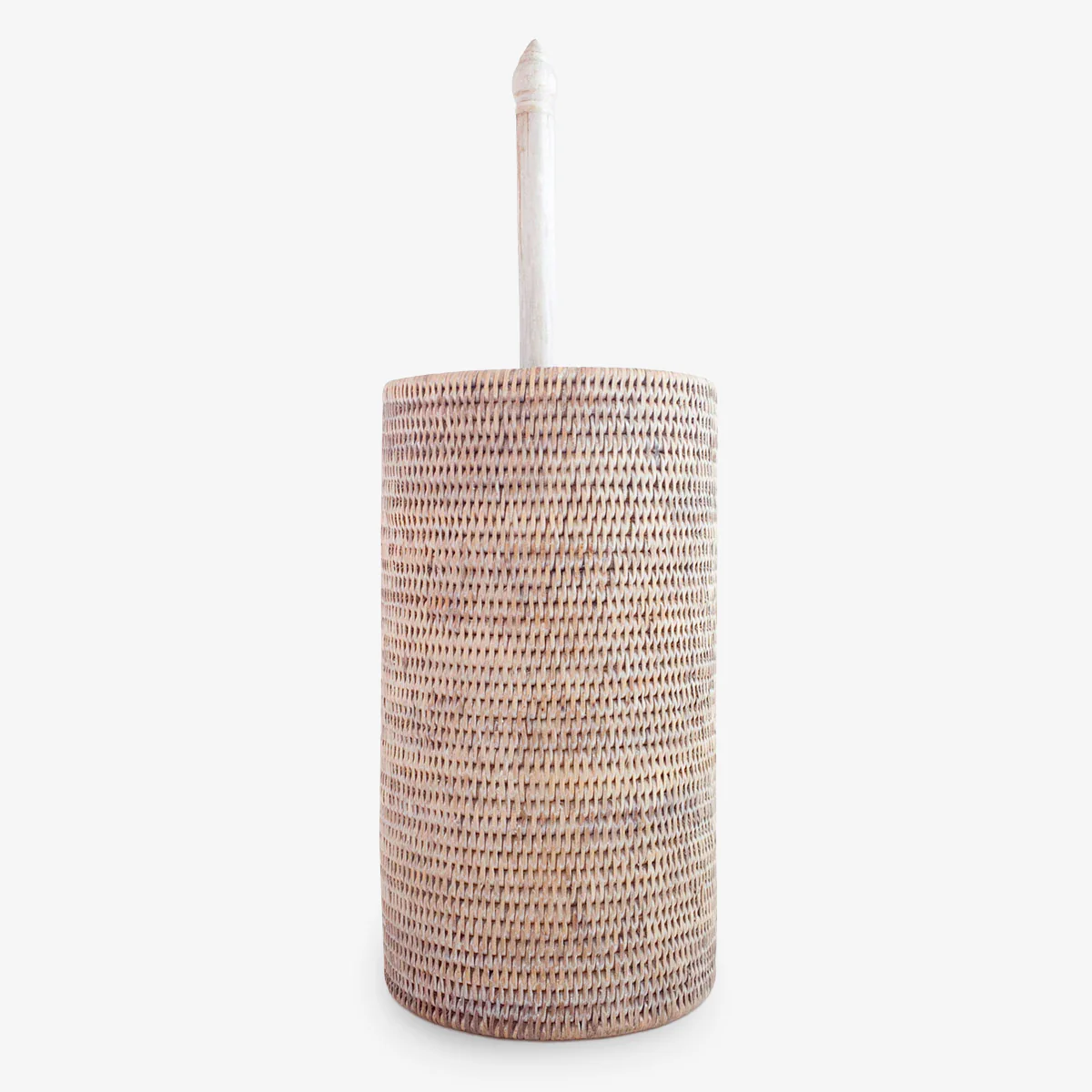 Rattan Toilet Roll Holder (White Washed)