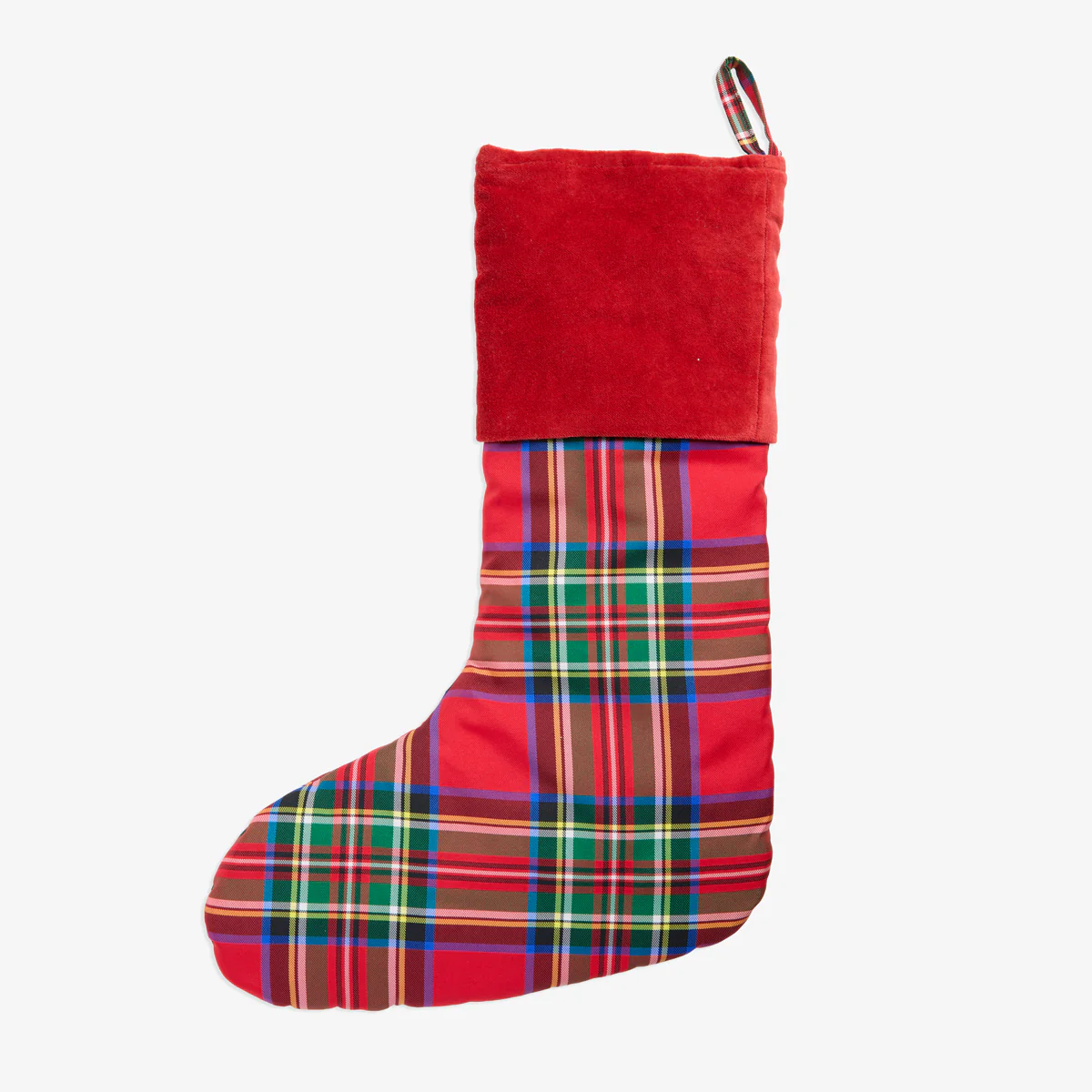Red Tartan Stocking With Red Velvet - Image 3