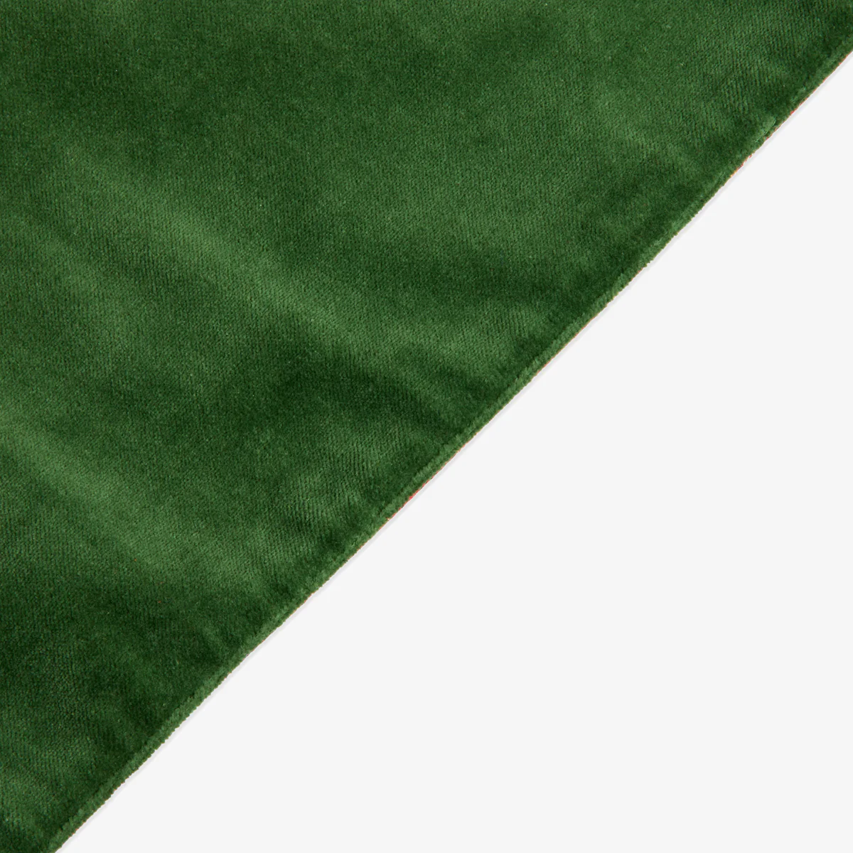 Red Tartan Table Runner With Green Velvet - Image 4