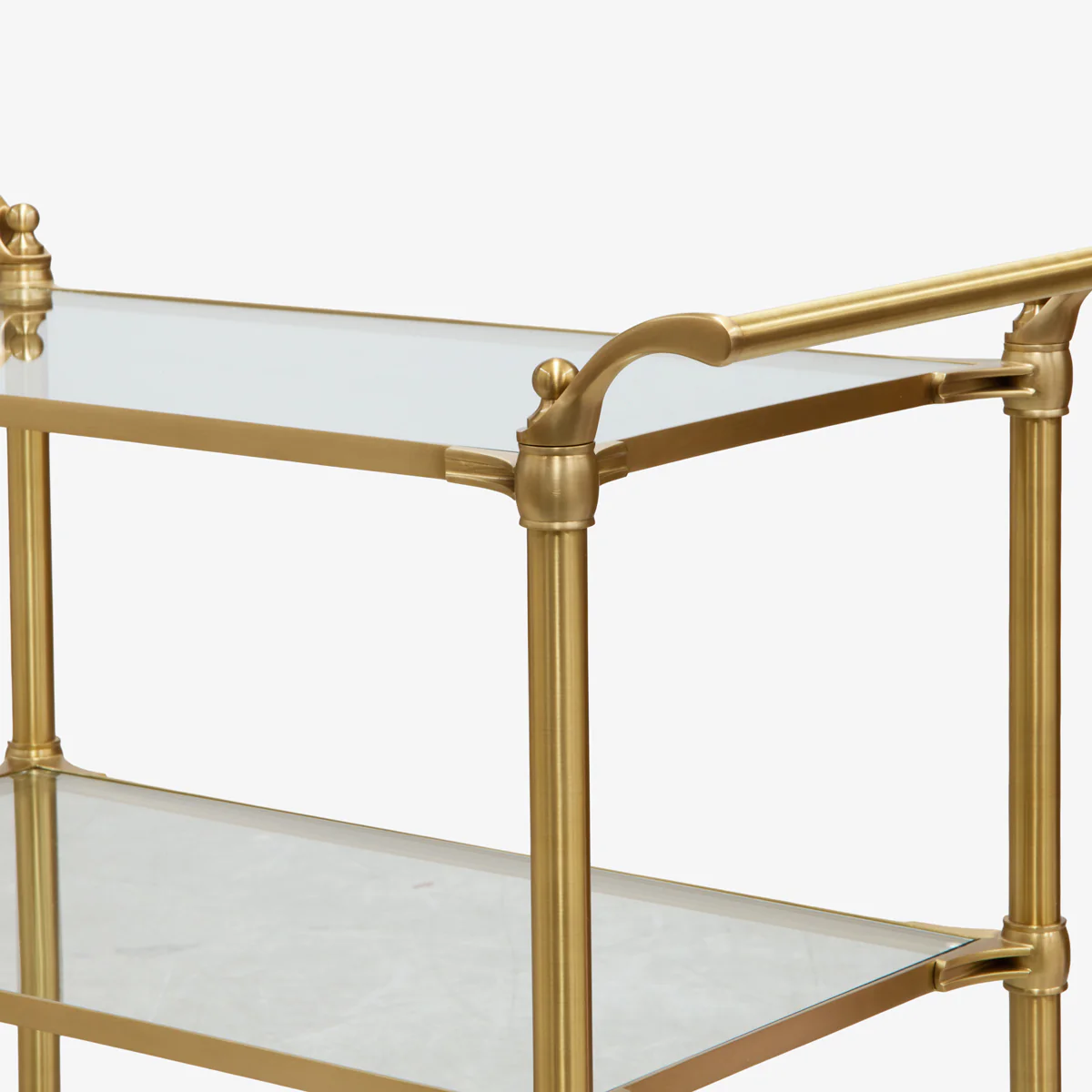 Regent Glass & Brass Bar Cart - Image 3