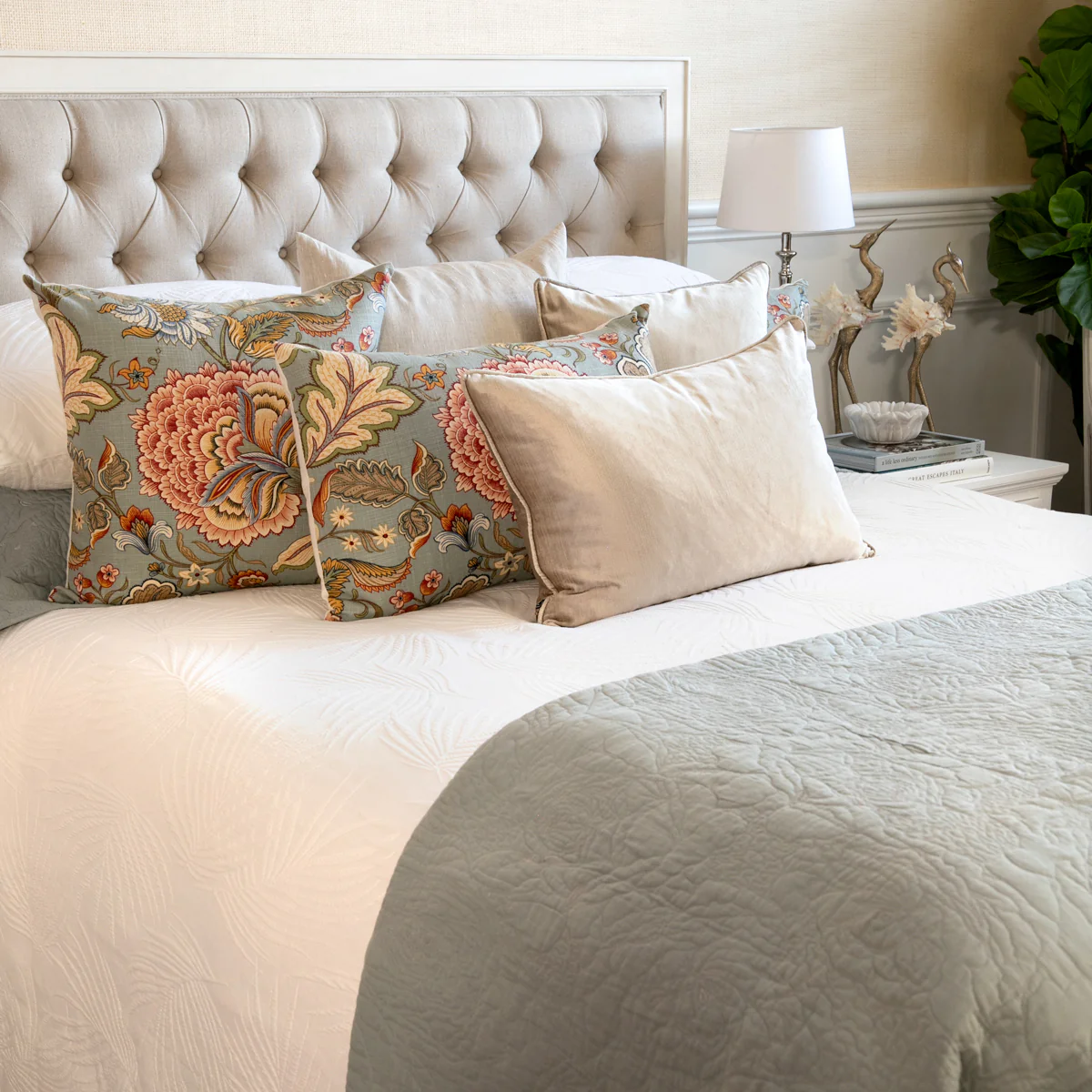 Rhapsody Aqua Cushion Cover - Image 4