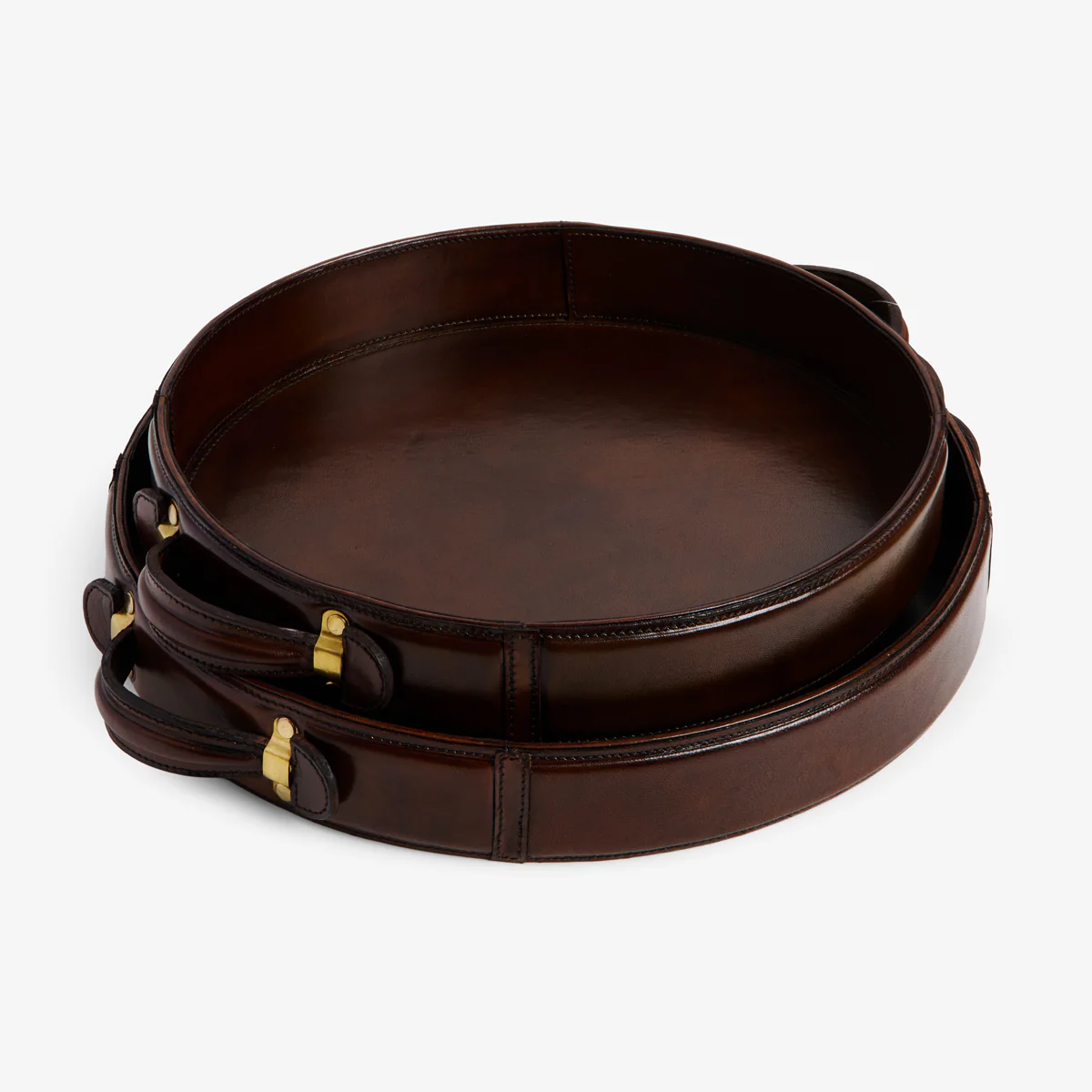 Round Leather Trays - Image 3