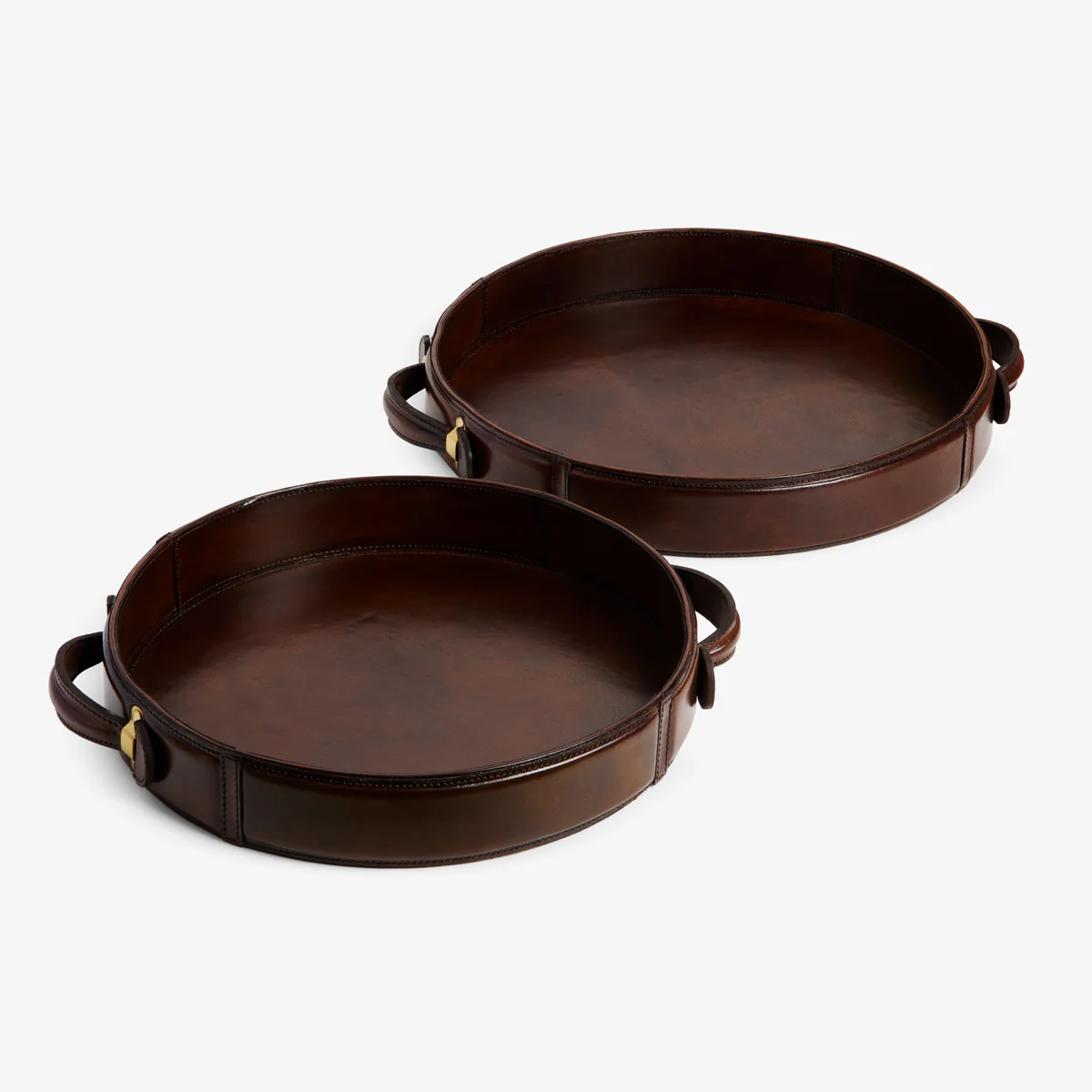 Round Leather Trays - Image 4