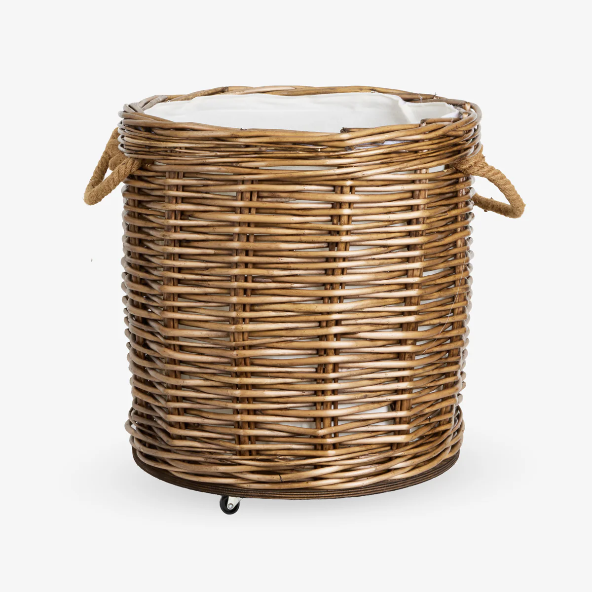 Round Willow Baskets On Wheels - Image 3