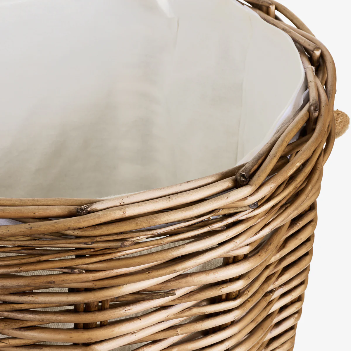 Round Willow Baskets On Wheels - Image 5