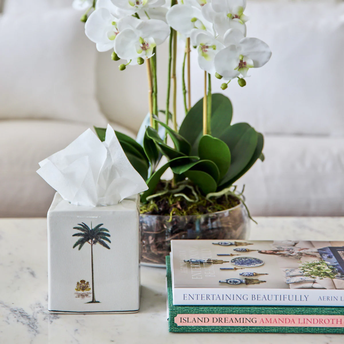 Royal Palm Tissue Box Cover (Square) - Image 2