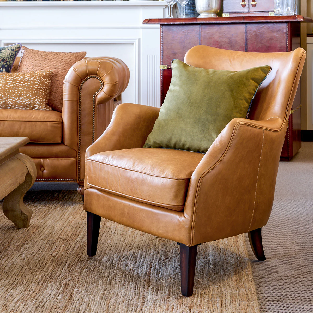 San Jose Leather Armchair (Tan) - Image 2