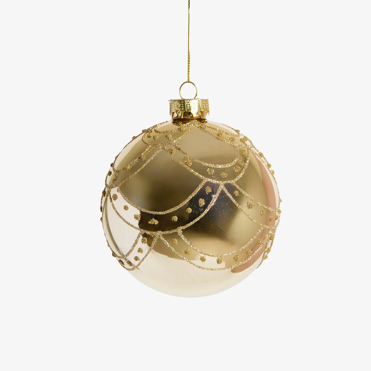 Scollop Baubles Set Of 4 (Gold) - Image 3