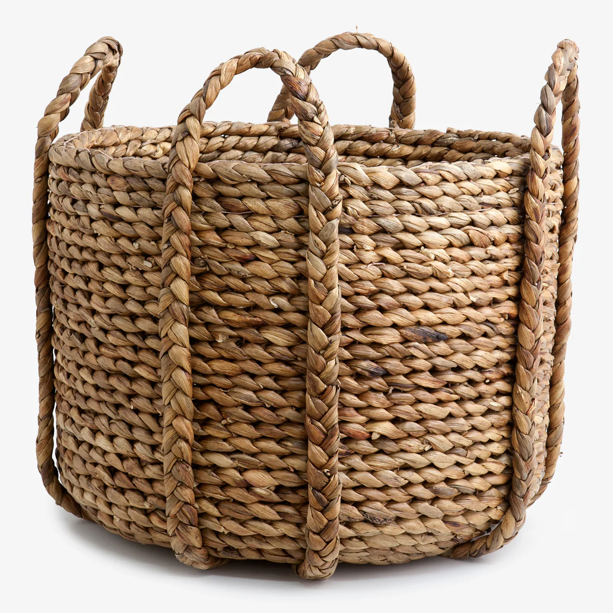 Water Hyacinth Baskets With Handles Round - Image 4