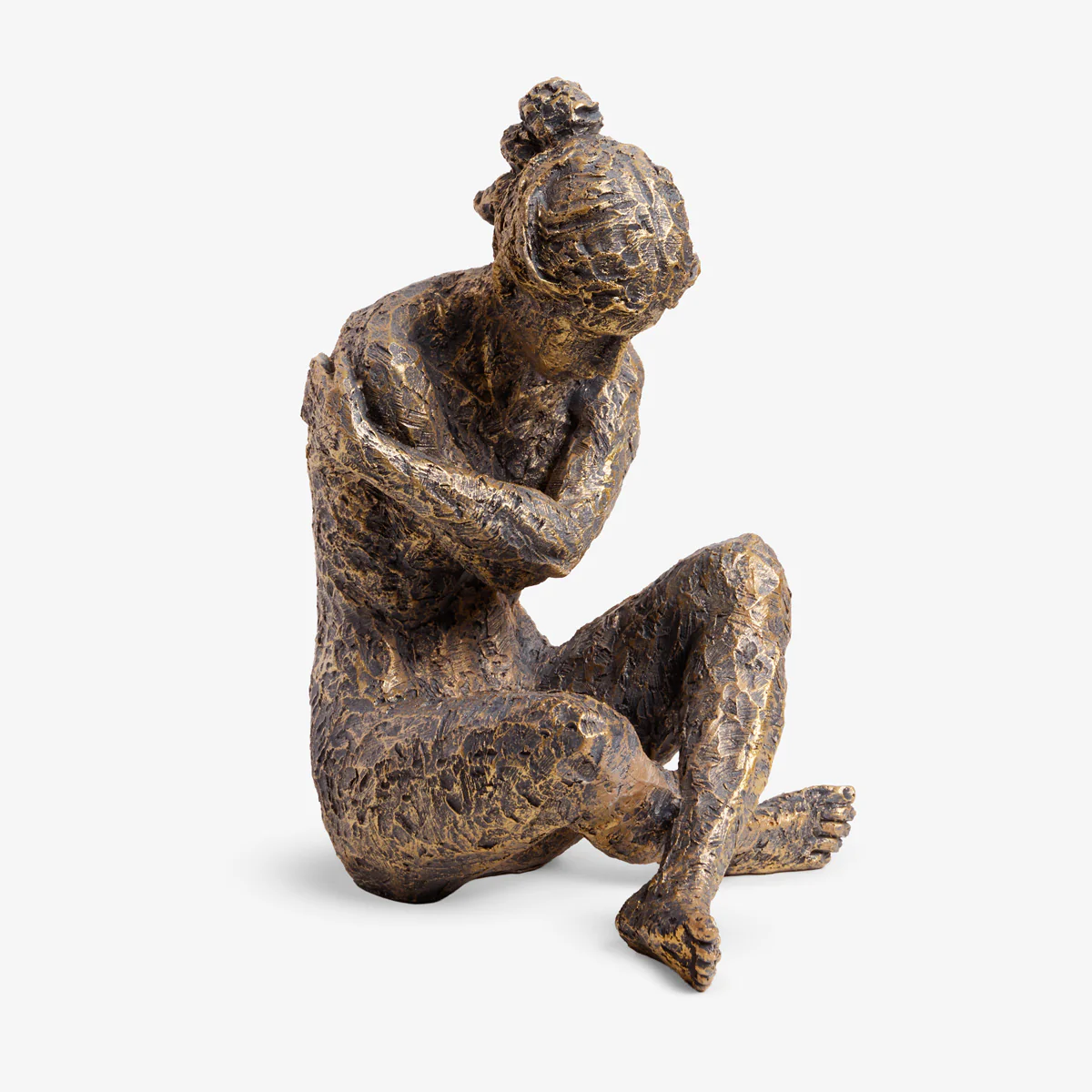 Seated Bronze Lady (Holding Shoulder)