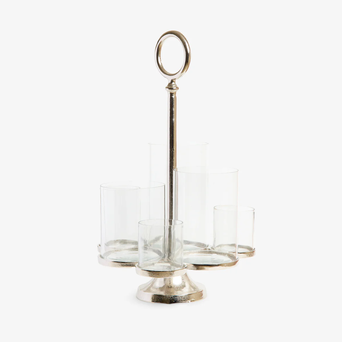 Six Arm Candelabra Candle Holder (Silver) - Image 4