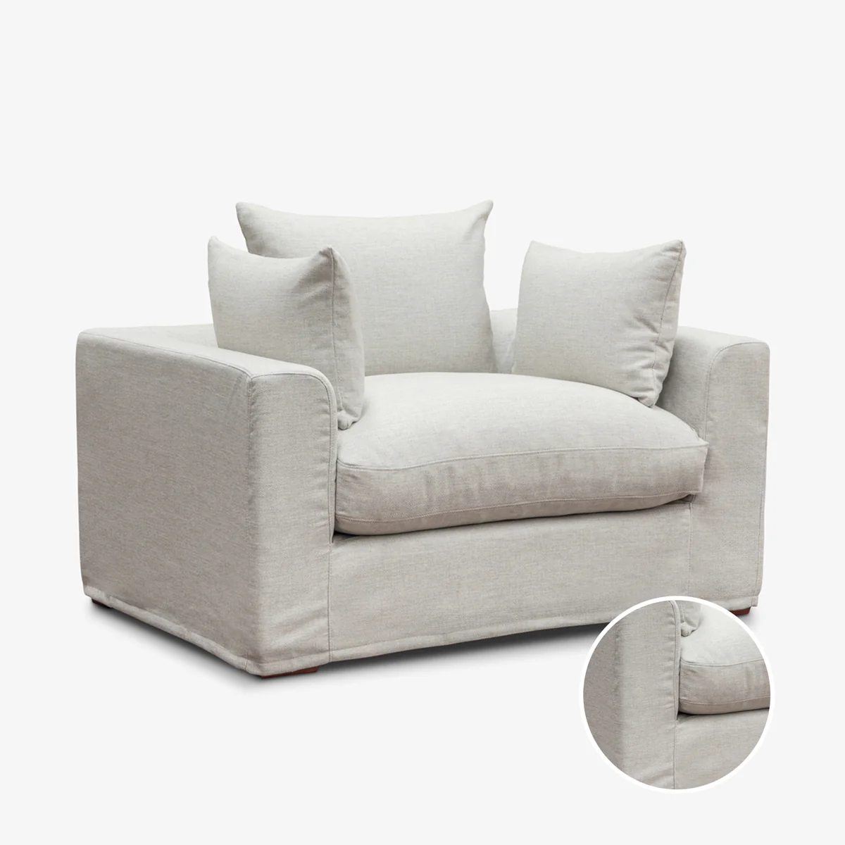 Slipcover: Clara Armchair (Oyster Grey)