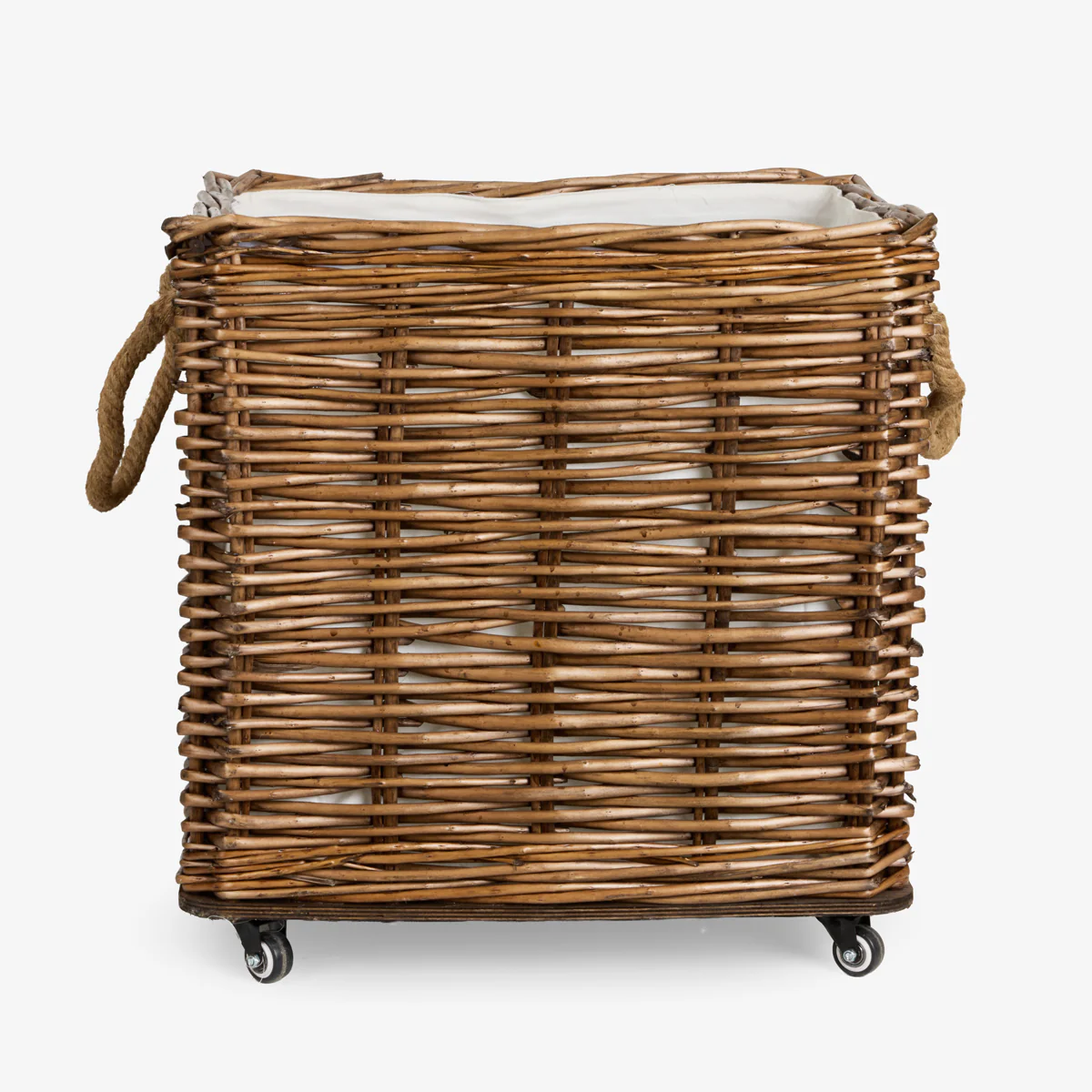 Square Willow Baskets On Wheels - Image 3