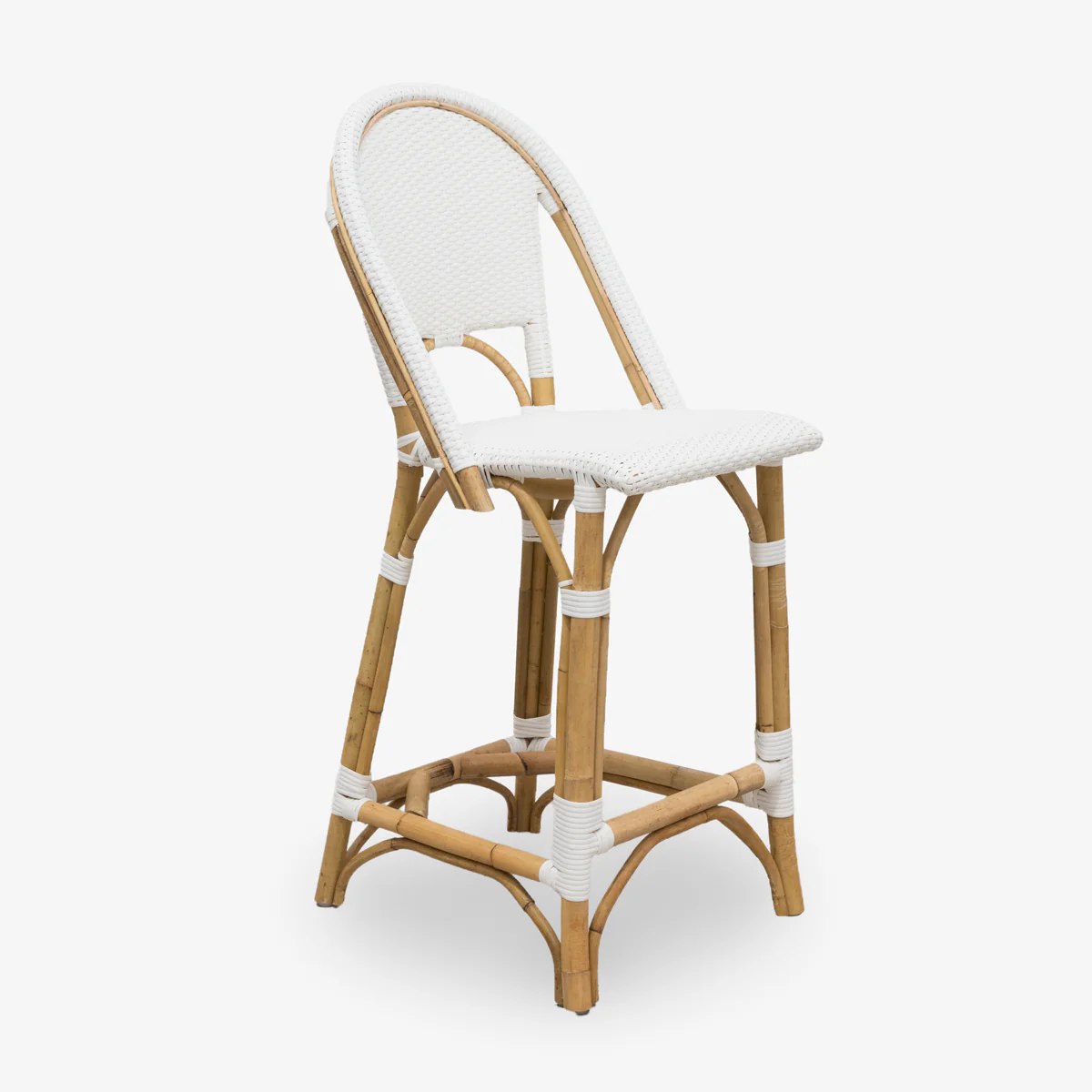 St Tropez Bar Stool (White Single Weave)