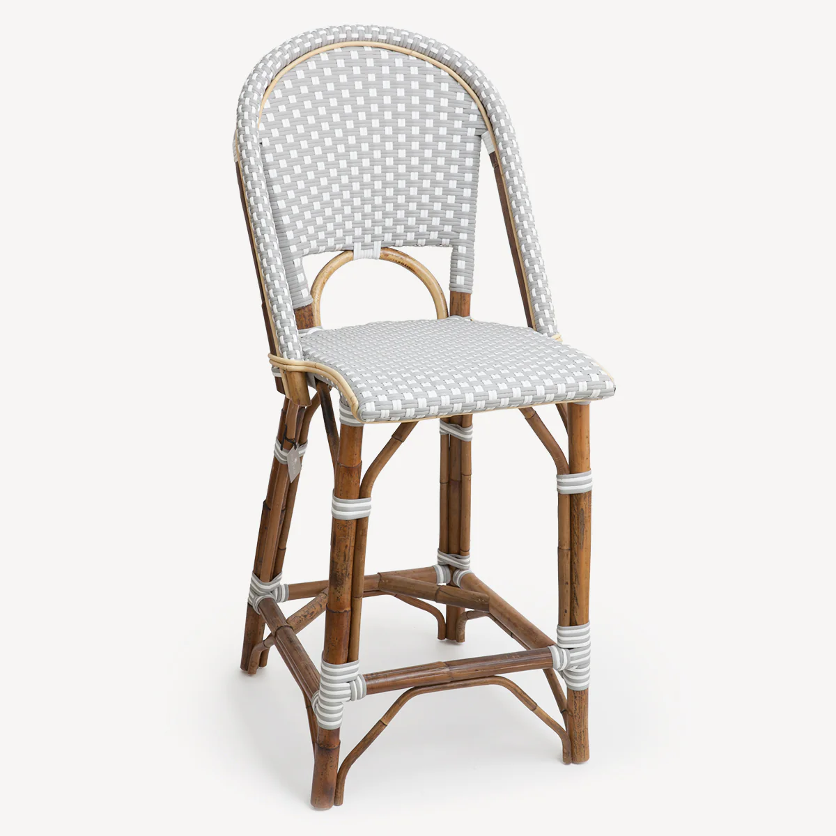 St Tropez Counter Bar Stool (Grey Double Weave)