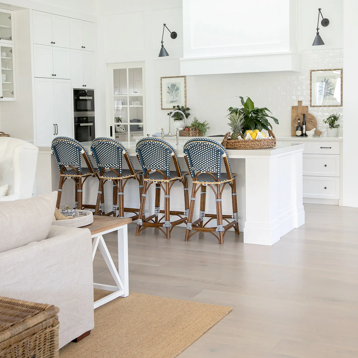 St Tropez Counter Stool (Navy Double Weave) - Image 2