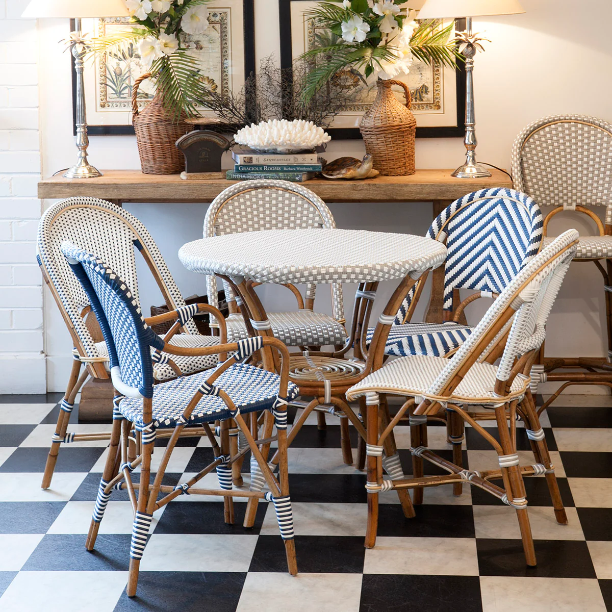 St Tropez Dining Chair (Grey Single Weave) - Image 2