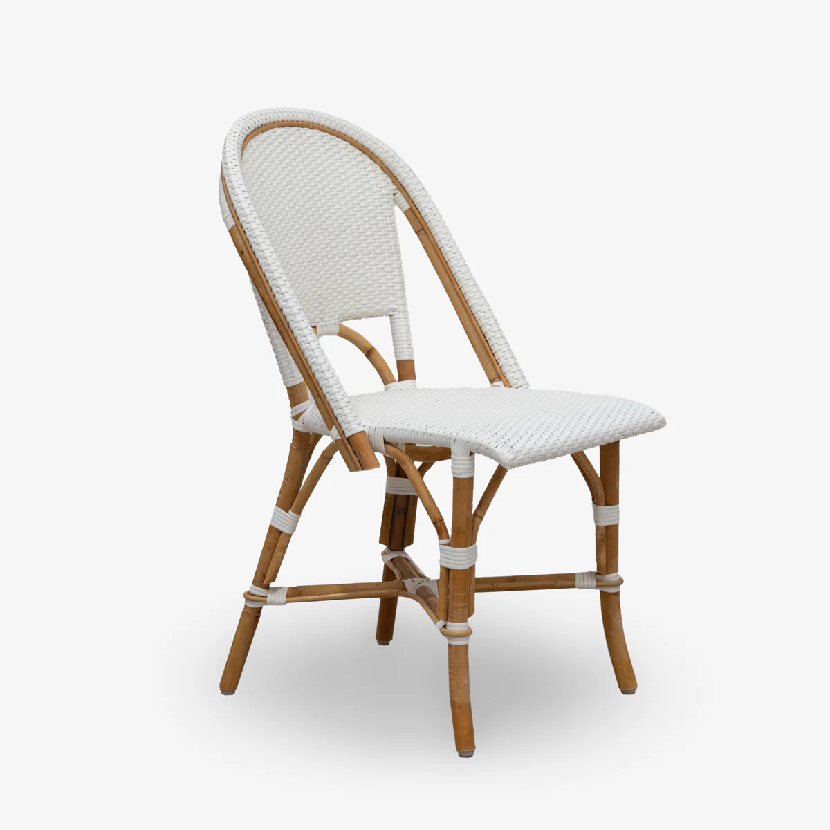 St Tropez Dining Chair (White Single Weave)