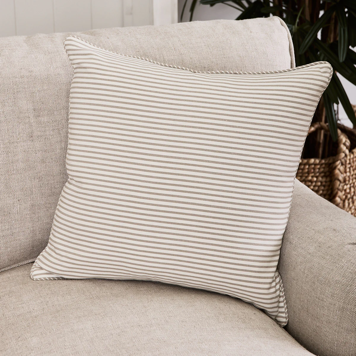 Stripe Cushion Cover (Beige) - Image 3