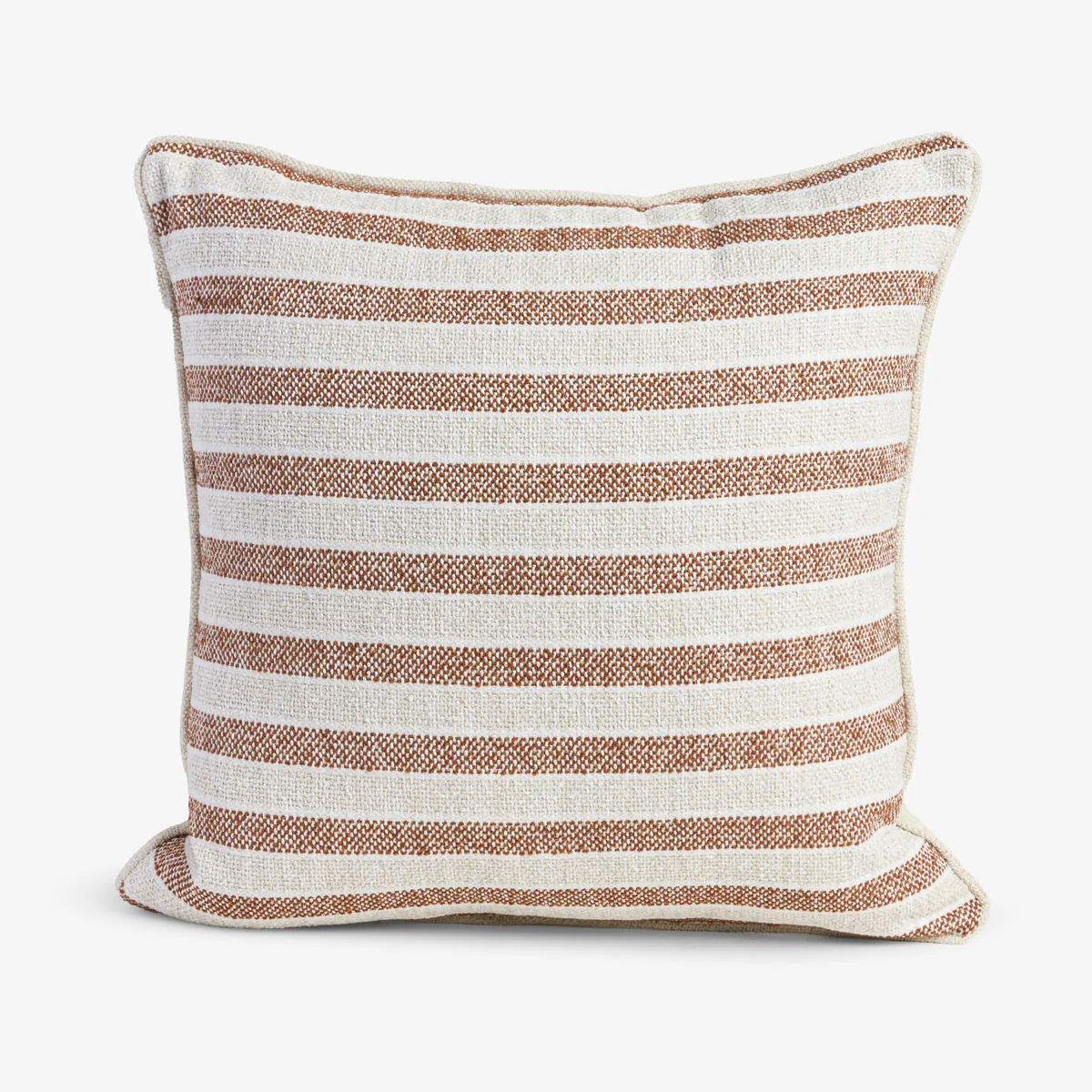 Stripe Linen Blend Cushion Cover Chocolate